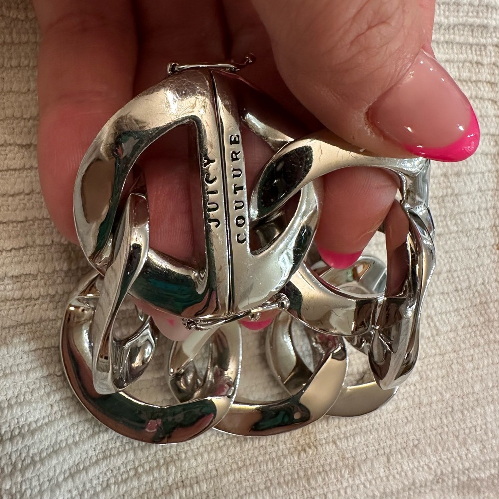 Juicy Coulture chunky silver links bracelet